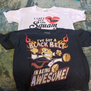 Black and Gray Kids Graphic T-Shirts